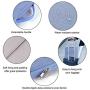 MacBook Air 11 Inch Case Bundle 5 in 1,iCasso Ultra Slim Plastic Hard Cover with Canvas Sleeve,Screen Protector,Keyboard Cover & Dust Plug for MacBook Air 11 Inch Model A1370/A1465 - Serenity Blue