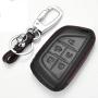 Royalfox(TM) for Cadillac New Blade Shape Key, 5 Buttons Leather Full Protection keyless Remote Smart Key Fob case Cover Keychain for 2020 Cadillac ct5 CT4-V Corvette C8 (Leather Black)