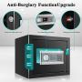 ETE ETMATE Safe Security Box, Digital Keypad and Key Lock for Cash Money Jewelry, Fireproof Waterproof Safe Cabinet with Induction Light（1.0cub）