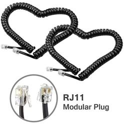 Telephone Cord Detangler,LOVK 2 Pack 13Ft Uncoiled / 2Ft Coiled Telephone Handset Cord with 2 Pack 360 Degree Rotating Landline Cable Detangler Swivel Cord Untangler Telephone Accessory