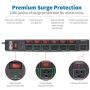 Tripp Lite 7 Outlet (6 Individually Controlled) Surge Protector Power Strip, 6ft Cord, Black, Lifetime Limited Warranty & $25K INSURANCE (TLP76MSGB)
