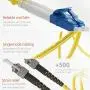 LC to ST Fiber Patch Cable Single Mode Duplex - 1m (3.28ft) - 9/125um OS1 LSZH - Beyondtech PureOptics Cable Series