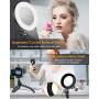 ELEGIANT 6.3'' Selfie Ring Light with Clamp Mount for Desk, Bed, Office, Video Conferencing, Makeup, YouTube, Live Steam & Broadcast, 3 Dimmable Color & 10 Brightness Level, 360 Degrees Rotatable, Warm
