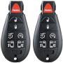 2PCS 7 Button Key Fob Compatible for 2008-2015 Chrysler Town and Country，2008-2014 Dodge Grand Caravan