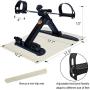Hausse Folding Exercise Peddler Portable Pedal Exerciser for Legs and Arms, with 2 Massage Rollers, Upgrade Medical Folding Pedal Exerciser with Electronic Display, Black