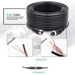 4-Pin Extension Cord for Vehicle Backup Camera, 15M 49.2FT Car Backup Camera Extension Cable Aviation Adapter Waterproof Shockproof for Vehicle Rearview Backup Camera Kit on Truck Trailer Camper Bus