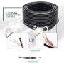 4-Pin Extension Cord for Vehicle Backup Camera, 15M 49.2FT Car Backup Camera Extension Cable Aviation Adapter Waterproof Shockproof for Vehicle Rearview Backup Camera Kit on Truck Trailer Camper Bus