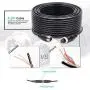 4-Pin Extension Cord for Vehicle Backup Camera, 15M 49.2FT Car Backup Camera Extension Cable Aviation Adapter Waterproof Shockproof for Vehicle Rearview Backup Camera Kit on Truck Trailer Camper Bus