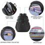 KROSER Travel Laptop Backpack 17.3 Inch XL Heavy Duty Computer Backpack with Hard Shell Saferoom RFID Pockets Water-Repellent Business College Daypack Stylish School Laptop Bag for Men/Women-Black