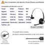 Oppetec Phone Headset Single Ear RJ9 Plug Office Headset for Landline IP Phones Compatible with Avaya NEC Aastra Alcatel Siemens etc