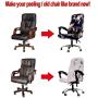 WOMACO Printed Office Chair Covers, Stretch Computer Chair Cover Universal Boss Chair Covers Modern Simplism Style High Back Chair Slipcover (A3, Large)