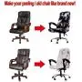 WOMACO Printed Office Chair Covers, Stretch Computer Chair Cover Universal Boss Chair Covers Modern Simplism Style High Back Chair Slipcover (A3, Large)