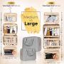 Fashionable Hanging Travel Toiletry Bag for Women and Men, Foldable Hygiene Bag, Bathroom, and Shower Organizer Kit with Elastic Band Holders for Toiletries, Cosmetics, Makeup, Brushes (Medium)