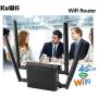 KuWFi 300Mbps 3G 4G LTE Car WiFi Wireless Router Extender Strong Signal Cat6 WiFi Routers with USB Port SIM Card Slot with External Antenna for USA/CA/MX[Not for Verizon]
