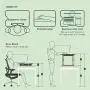 Zinus Tina Smart Adjust Standing Desk / Adjustable Height Desktop Workstation / 32'' x 22'' / Black
