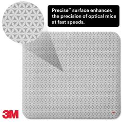 3M Precise Mouse Pad Enhances the Precision of Optical Mice at Fast Speeds and Extends the Battery Life of Wireless Mice up to Fifty Percent, Easy to Clean, Stays in Place, 9 in x 8 in (MP114-BSD1)