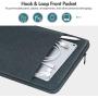 MoKo 13 Inch Laptop Sleeve, Carrying Bag Case Zipper Cover with Pocket Fits MacBook Air Retina 13.3 2018, MacBook Air 13.3 2019/2020, Macbook Retina 12 2015/2016, iPad Pro 12.9'' 2018/2020 - Space Gray