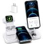 Wireless Charger Stand, CEREECOO 4 in 1 Wireless Charging Station Dock Compatible with iPhone Series12/11/11pro/Xr/Xs/X/Max/8/8Plus Apple Watch6/5/4/3 AirPods Pro/1/2(iWatch Charger Required) Wireless Charger Stand, CEREECOO 4 in 1 Wireless Charging Station Dock Compatible with iPhone Series12/11/11pro/Xr/Xs/X/Max/8/8Plus Apple Watch6/5/4/3 AirPods Pro/1/2(iWatch Charger Required)
