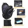 Backpack Bookbag for School College Student Travel Business Hiking Fit Laptop Up to 15.6 Inch
