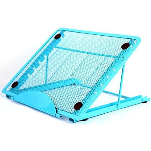 Baobeir Mesh Ventilated Adjustable Laptop Stand for Laptop/Notebook/iPad/Fire 7/Fire 8/Fire 10/Samsung Tab/Tablet and More (Blue)