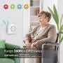 Wireless Caregiver Pager Nurse Call Alert Caregiver Pager with IP55 Waterproof SOS Call Button for Caregiver Alert System with Neck Strap (1 SOS Button+1 Receiver)