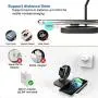 BNCHI 2 in 1 Aluminum Alloy Charging Station Compatible with iPhone12/12 Mini/12 Pro Max/11/11pro/X/Xs/Xs MAX/8 Plus/8 and iWatch 6/5/4/3/2/1(with QC3.0 Adapter)