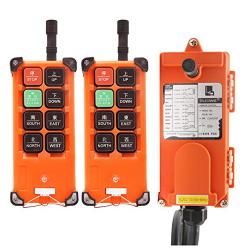 NEWTRY 8 Buttons Wireless Crane Remote Control 12V 2 Transmitters Industrial Channel Electric Lift Hoist Radio Switch Receiver (F21E1B Transmitter + DC 12V Receiver)