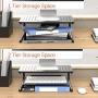 PUTORSEN Monitor Stand Riser with Vented Metal for Laptop Computer, Printer, 2 Tier Desk Organizer Stand with Anti-Slip Pads Holds 44lbs, Desktop Printer Stand & Storage Shelf & Screen Holder