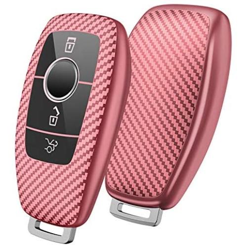 ELOHEI for Mercedes Benz Key Fob Cover, Premium Soft TPU Stripes 360 Degree Full Protection Key Case Cover for Mercedes Benz E Class, 2018 up S Class, 2017 2018 W213 Keyless Smart Key Fob (Pink) ELOHEI for Mercedes Benz Key Fob Cover, Premium Soft TPU Stripes 360 Degree Full Protection Key Case Cover for Mercedes Benz E Class, 2018 up S Class, 2017 2018 W213 Keyless Smart Key Fob (Pink)