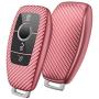 ELOHEI for Mercedes Benz Key Fob Cover, Premium Soft TPU Stripes 360 Degree Full Protection Key Case Cover for Mercedes Benz E Class, 2018 up S Class, 2017 2018 W213 Keyless Smart Key Fob (Pink) ELOHEI for Mercedes Benz Key Fob Cover, Premium Soft TPU Stripes 360 Degree Full Protection Key Case Cover for Mercedes Benz E Class, 2018 up S Class, 2017 2018 W213 Keyless Smart Key Fob (Pink)
