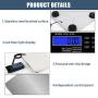 CABINAHOME Digital Pet Scale, 440Lbs Electronic Postal Shipping Scale with Stainless Steel Chassis and Built-in Handle, for Sheep Goat Pig Dog Small Pets and Cargo Weighing