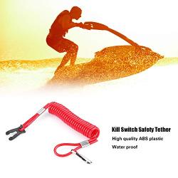 Acouto Outboard Engine Ignition Emergency Kill Stop Switch Safety Tether Lanyard Engine Safety Kill Stop Switch Lanyard Tether Cord Lanyard Rope Clip Fit for Suzuki