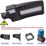 1000LED LED Shoebox Pole Light, 100W (300W Eq.) 11,000Lm, Daylight White 5000K, AC110-277V, LED Parking Lot Light, Street Light, Area Light, Waterproof IP66