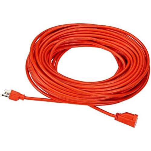 Amazon Basics 16/3 Vinyl Outdoor Extension Cord - Orange, 100 Foot