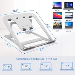 Laptop Stand Adjustable Portable Laptop Stand Holder Foldable Laptop Riser Stand Chromebook Stand Compatible with 11~15.6 inch MacBook Air Pro, HP, Lenovo, Dell, ASUS by FURNINXS