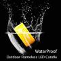 LED Multi Colored Flameless Candles,Salipt LED Flickering Candles Set of 6 (H 5'' 6'' 7'' xD 2.2'') Battery Operated Candles,Waterproof Flameless Candles, Resin Plastic, Indoor Outdoor Use for Gifts