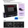 Android 10.0 Single Din Car Stereo 7 Inch Flip Out Capacitive Touch Screen Support Bluetooth WiFi GPS Navigation Mirror Link AM/FM Car Radio OBD USB SD AUX Cam-in with Backup Camera and Microphone