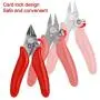 Micro Soft Wire Cutter,Mini Shear Flush Cutter with Internal Spring Mechanism for Electronics,Making jewelrys-3.5inch Red