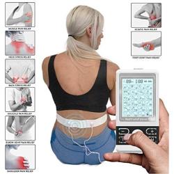 24 Modes Best tens EMS nmes Unit Machines Electric Electron Electronic Pulse Back Neck Legs Massagers Handheld for Back Neck Shoulder Knee Pain tmj Replacement Pads HealthmateForever BM24AB