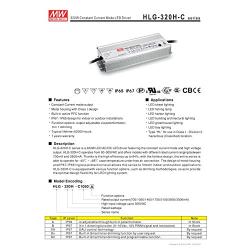[PowerNex] Mean Well HLG-320H-C1750A 183V 1750mA 320.25W Single Output Switching LED Power Supply with PFC