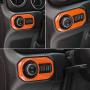 Front Light ABS Decor Cover Trim Interior Accessories Headlight Switch Button Trim for Jeep Wrangler JL JLU Gladiator JT 2018-2021 (Orange)