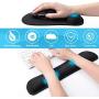 GIM Keyboard and Mouse Pad with Gel Wrist Rest Support, Memory Foam Set with Non Slip Rubber Base for Office, Gaming, Computer, Laptop and Mac