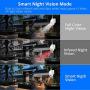 3MP HD Outdoor Wireless Security Camera,Pan Tilt Zoom (5X Digital) 2K,Two-Way Audio,IP66 Waterproof,Motion Detection,with Floodlights Color Night Vision,Compatible Hiseeu Wireless Camera System