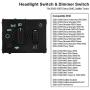 Headlight Switch Headlamp Dimmer Switch - Compatible with 2003-2006 Chevy Silverado, Suburban, Tahoe, GMC Sierra, Yukon, Cadillac Escalade - Replace D1595G, 19381535, 15194803, 1S8489