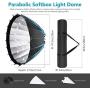 Neewer 47-inch/120CM Hexadecagon Parabolic Softbox with Grid and Carrying Bag, Portable Softbox for LED Lights and Studio Flash with Bowens Mount, Studio Flash Umbrella Diffuser