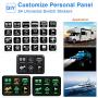 WATERWICH 6 Gang Switch Panel Electronic Relay System Circuit Control Box Waterproof Fuse Relay Box Wiring Harness Assemblies for Car Auto Truck Boat Marine (Universal 6 Gang Button Switch Panel)