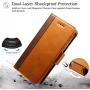 Rssviss iPhone SE Case iPhone 5s/5/SE Wallet Case,Handmade PU Leather Magnet Wallet Flip Case Cover with Built-in Credit Card/ID Card Slots for 5s 5 SE（4.0 inch,Orange）