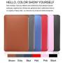 PINHEN Laptop Sleeve Compatible for MacBook Air 13 Inch 2018 2019 - Premium PU Leather Protective Case for MacBook Air 13 A1932 /MacBook Pro 13 A1989 A2159 (Black)