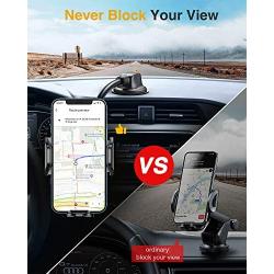 VANMASS Upgraded Car Phone Mount 4.0,【Durable Plating】 Gooseneck Long Arm Cell Phone Holder for Car Truck, Dash/Windshield/Air Vent, Strong Suction Anti-Shake Stabilizer Compatible All Phones/Cases