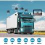 Fookoo Ⅱ 10'' 1080P Wired Backup Camera System Kit,10'' HD Quad Split Screen Monitor with Recording IP69 Waterproof Rear View Side View Camera Parking Lines for Truck/Semi-Trailer/Box Truck/RV(DY104)